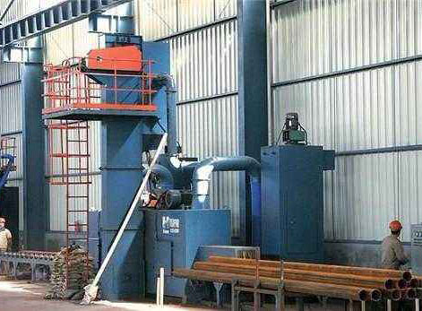 鋁管外壁專用拋丸清理機(jī)，鋁管拋丸機(jī)除銹設(shè)備